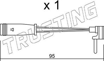 Датчик износа тормозных колодок  Trusting. Артикул SU.129