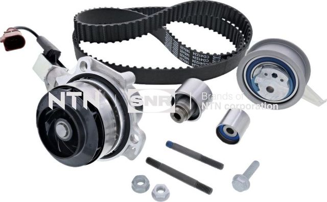 Помпа (водяной насос) с комплектом ремня ГРМ NTN / SNR. Артикул KDP457.850S