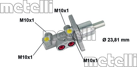 Тормозной цилиндр главный Metelli для Ford C-MAX I 2006-2007. Артикул 05-0885
