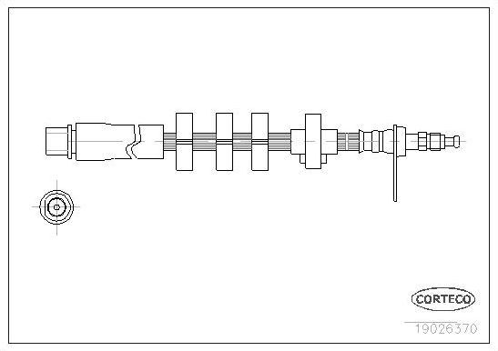 Тормозной шланг Corteco. Артикул 19026370