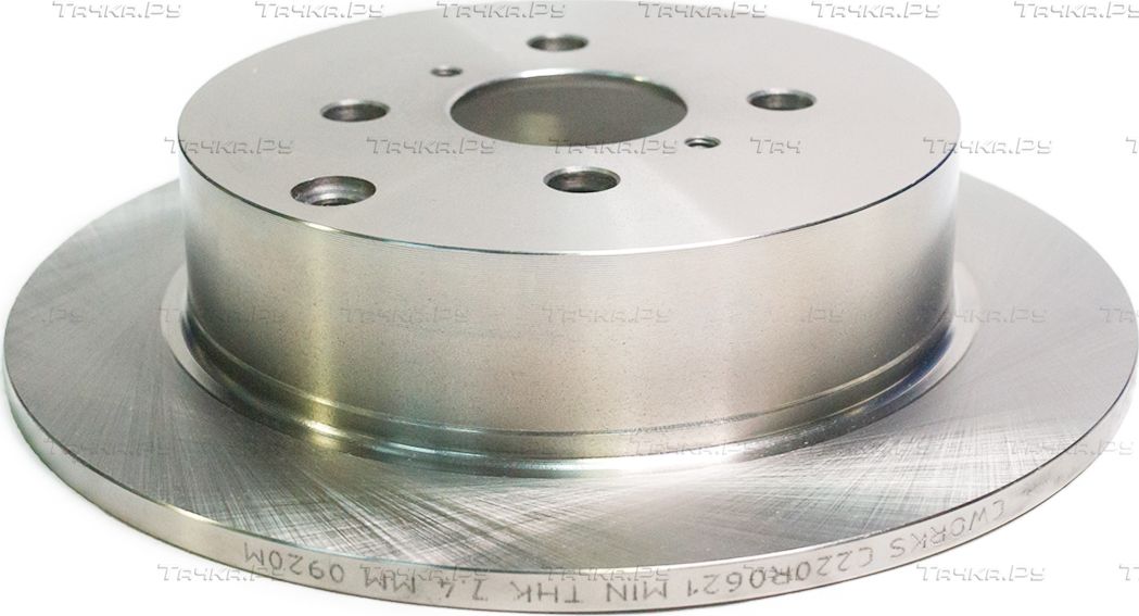 Тормозной диск Cworks задний для Toyota Corolla E120, E130 2001-2008. Артикул C220R0621