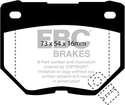 Тормозные колодки EBC Brakes. Артикул DP2826