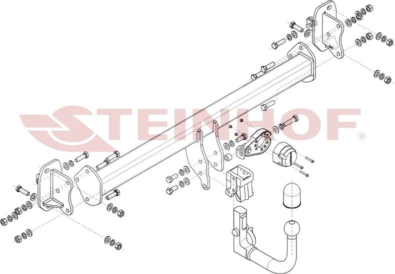 Фаркоп Steinhof для Mercedes-Benz EQC N293 (в т.ч. AMG package) 2020-2026. Артикул M-183