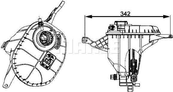 Расширительный бачок Mahle Behr. Артикул CRT 29 001S