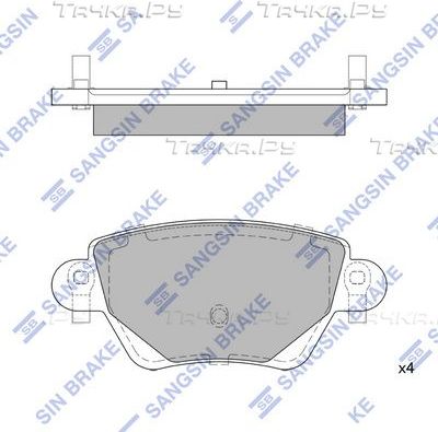 Тормозные колодки Sangsin Hi-Q задние для Jaguar X-Type I 2001-2009. Артикул SP2031