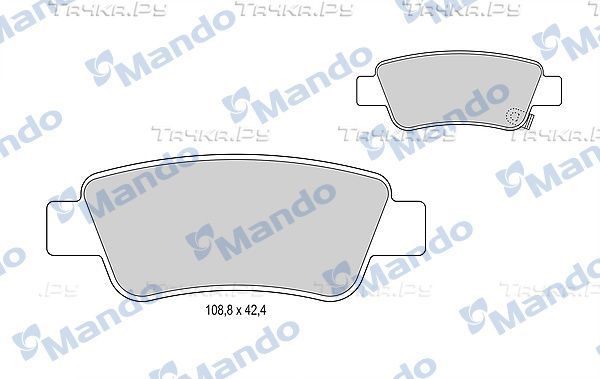 Тормозные колодки Mando задние для Honda CR-V III 2006-2012. Артикул MBF015250