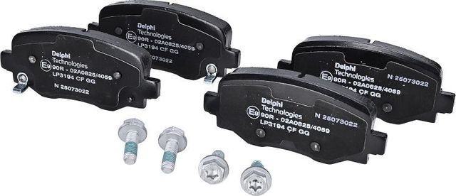Тормозные колодки Delphi (Low-Metallic) задние для Jeep Compass II 2020-2026. Артикул LP3194