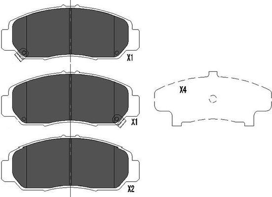 Тормозные колодки Kavo Parts. Артикул KBP-2037