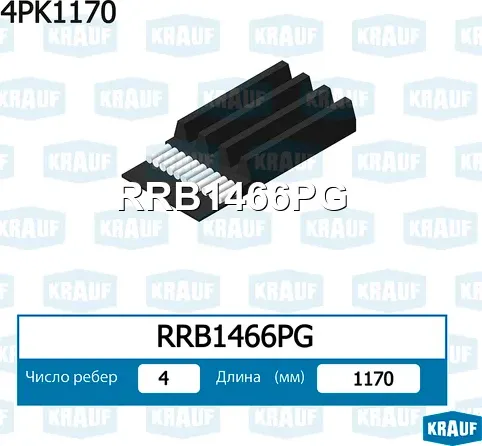 Ремень поликлиновой Krauf. Артикул RRB1466PG