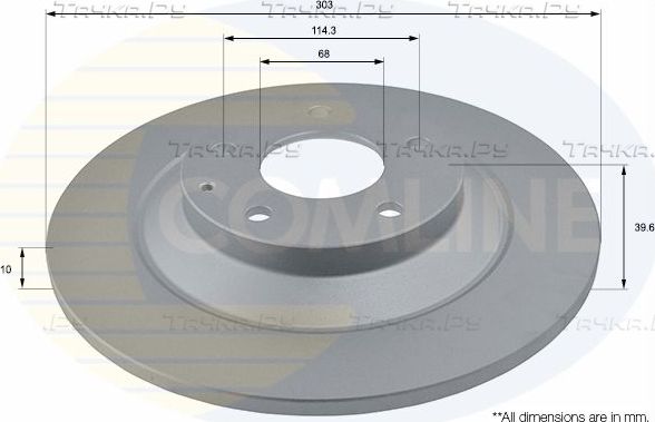 Тормозной диск Comline COATED передний для Mazda CX-7 I 2012-2013. Артикул ADC0475