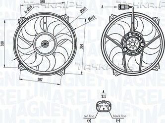 Вентилятор охлаждения двигателя Magneti Marelli для Citroen DS5 2011-2015. Артикул 069422708010