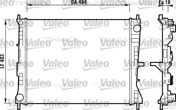 Радиатор охлаждения двигателя Valeo для Renault Clio V 2008-2026. Артикул 732903