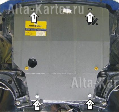 Защита Мотодор для картера, КПП Honda Jazz I 2002-2007. Артикул 00814