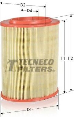 Воздушный фильтр Tecneco Filters для Alfa Romeo 159 2005-2012. Артикул AR10046OV
