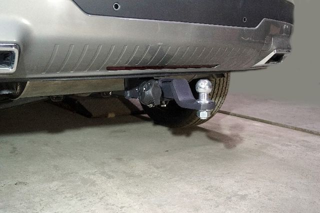 Фаркоп ТСС оцинкованный под американский квадрат для Jaecoo J7 1.6T 2WD 2023-2026 (нерж. шар). Артикул TCU00383N