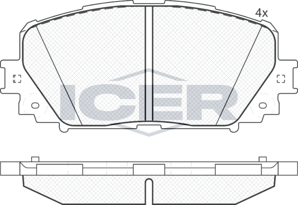Тормозные колодки Icer. Артикул 181898