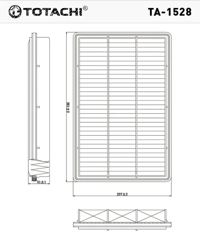 TOTACHI TA-1528 VIC A-3017 OEM MR404849 MANN C3766 Totachi. Артикул TA1528