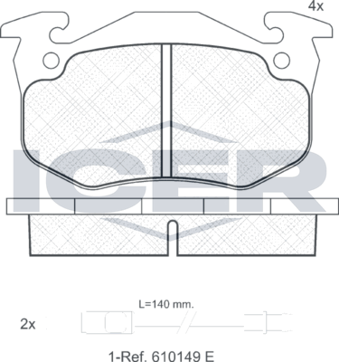 Тормозные колодки Icer. Артикул 180457