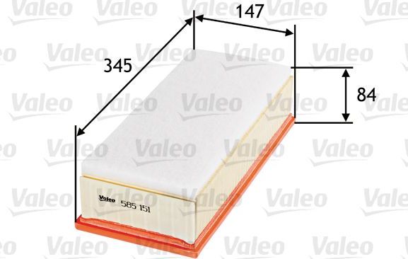Воздушный фильтр Valeo. Артикул 585151