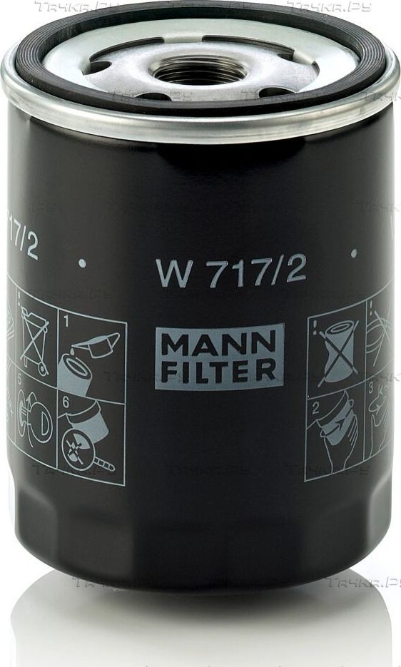 Масляный фильтр Mann-Filter для Lancia Trevi 1980-1987. Артикул W 717/2