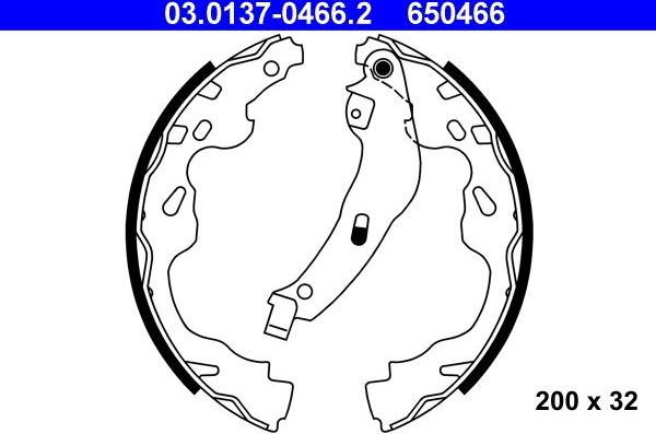 Тормозные колодки ATE. Артикул 03.0137-0466.2