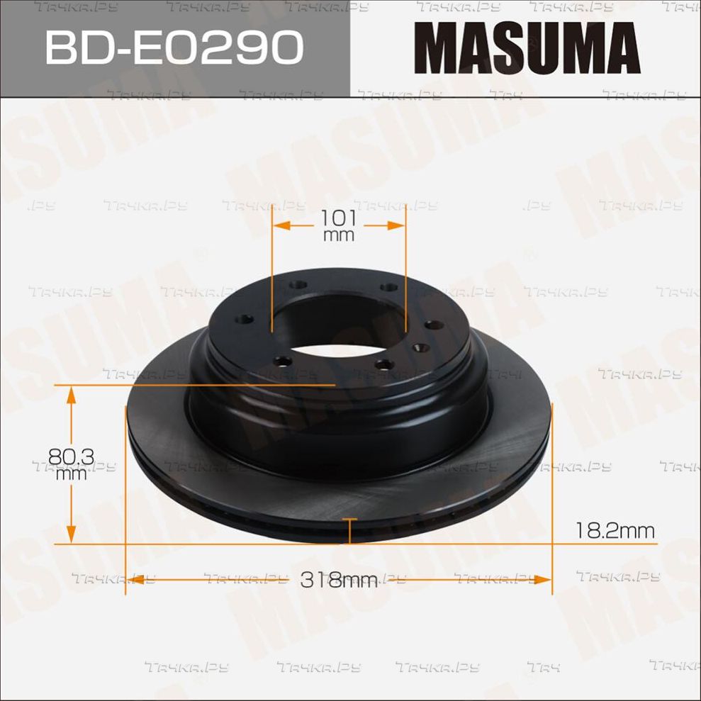 Диск тормозной MASUMA, Masuma. Артикул BDE0290