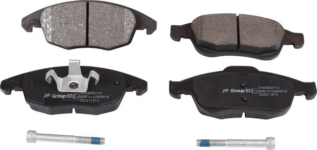 Тормозные колодки JP Group передние для Citroen Berlingo II 2008-2019. Артикул 3163600710