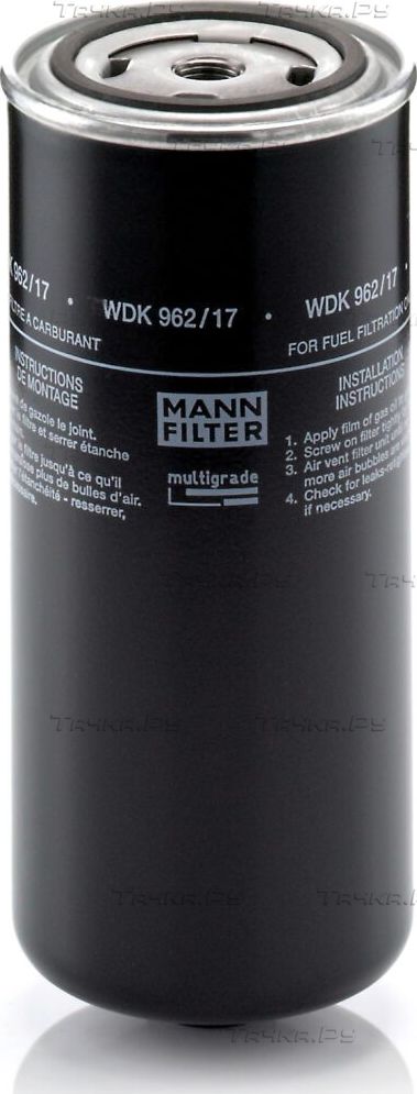 Топливный фильтр Mann-Filter. Артикул WDK 962/17