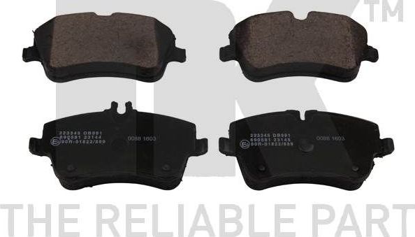 Тормозные колодки NK. Артикул 223345