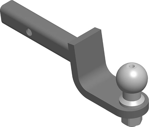 Шаровый узел AvtoS для фаркопа под квадратное отверстие 32 в корпусе ТСУ (на базе шара E). Артикул TY 03