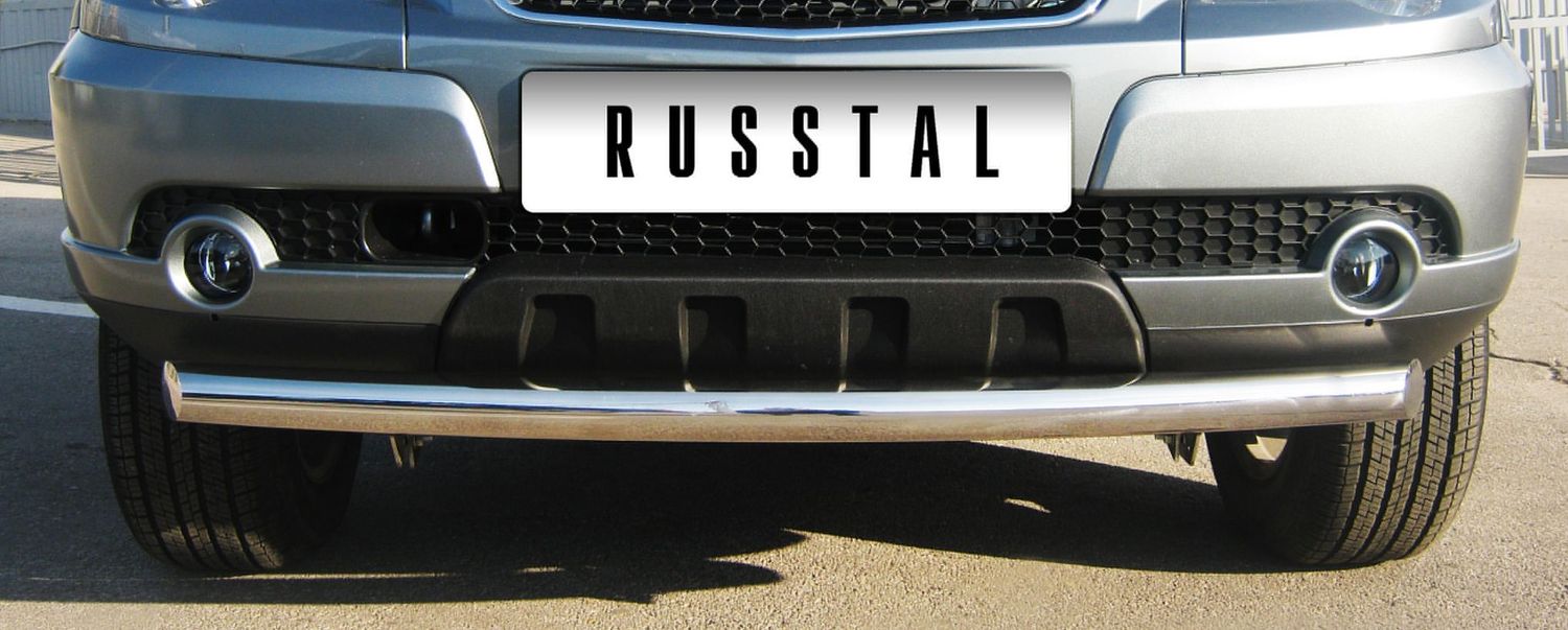 Защита RusStal переднего бампера d76 (дуга) для Chevrolet Niva 2002-2008. Артикул NCZ-000181