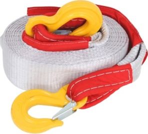 Ремень буксировочный эластичный Tplus 10 т 5 м серия Туризм, Крюк/Крюк (с мешком для хранения). Артикул T018213