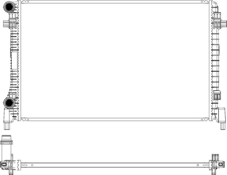 Радиатор охлаждения двигателя Sakura. Артикул 3471-2001