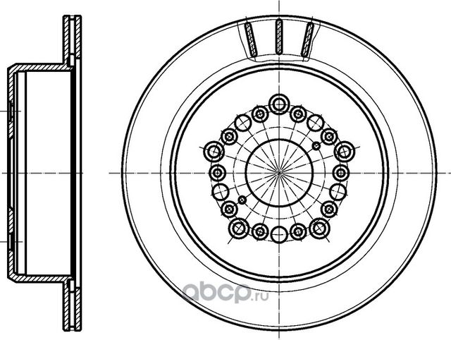 Диск тормозной вентилируемый (G-Brake). Артикул GR02605