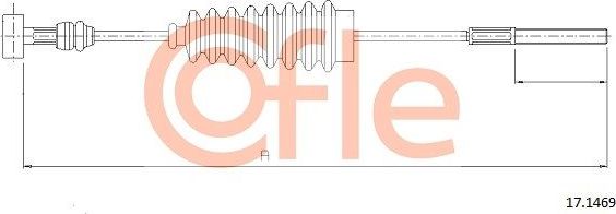 Трос ручника (тросик ручного тормоза) Cofle передний для Toyota Carina E 1992-1997. Артикул 92.17.1469