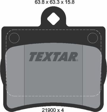 Тормозные колодки Textar Q+. Артикул 2190003