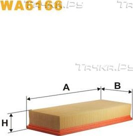 Воздушный фильтр WIX Filters для Audi 90 II (B3) 1987-1991. Артикул WA6166