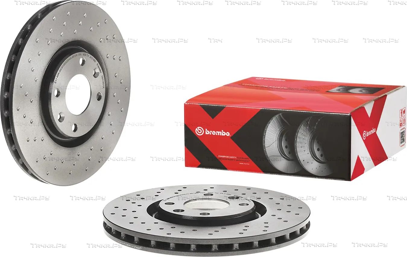 Тормозной диск Brembo XTRA LINE - Xtra передний для Citroen C4 II 2009-2026. Артикул 09.A185.1X