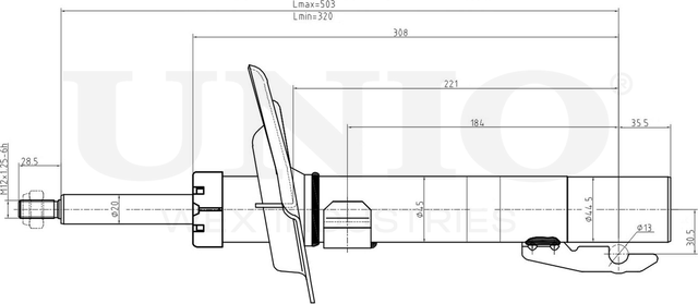 Амортизатор подвески (Unio). Артикул SAB-10610