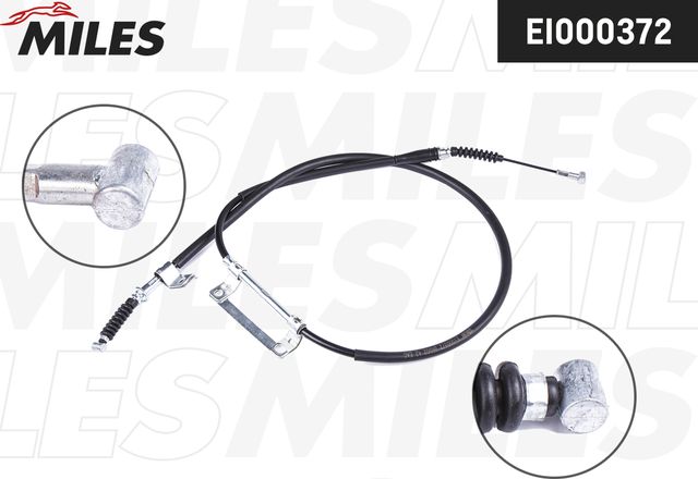Трос ручника (тросик ручного тормоза) Miles задний правый для Kia Shuma II 2001-2004. Артикул EI000372