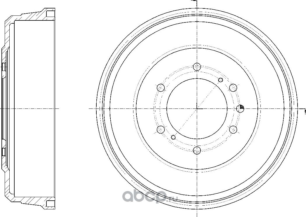 Барабан тормозной (G-Brake). Артикул GD06654