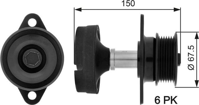 Муфта генератора обгонная Gates DriveAlign® для Ford Focus I 1998-2005. Артикул OAP7045