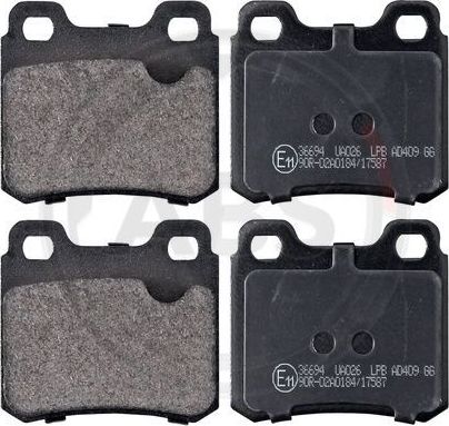 Тормозные колодки ABS задние для Saab 900 II 1993-1996. Артикул 36694