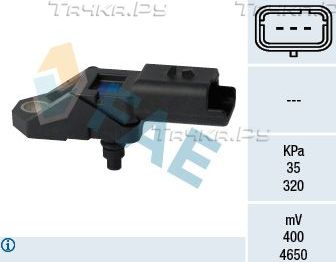 Датчик абсолютного давления (ДАД, MAP) FAE для Peugeot 508 I 2010-2018. Артикул 15108
