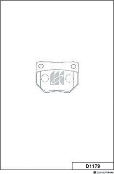 Тормозные колодки MK Kashiyama задние для Nissan 300ZX II (Z32) 1990-1995. Артикул D1179