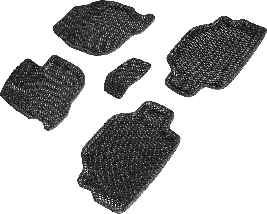 Коврики Seintex 3D EVA ромб для салона Mitsubishi Pajero Sport II 2008-2016 ЧЕРНЫЕ. Артикул 95320