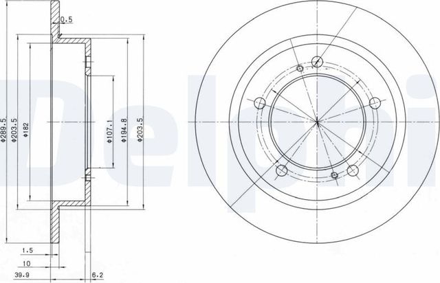 Тормозной диск Delphi. Артикул BG2584