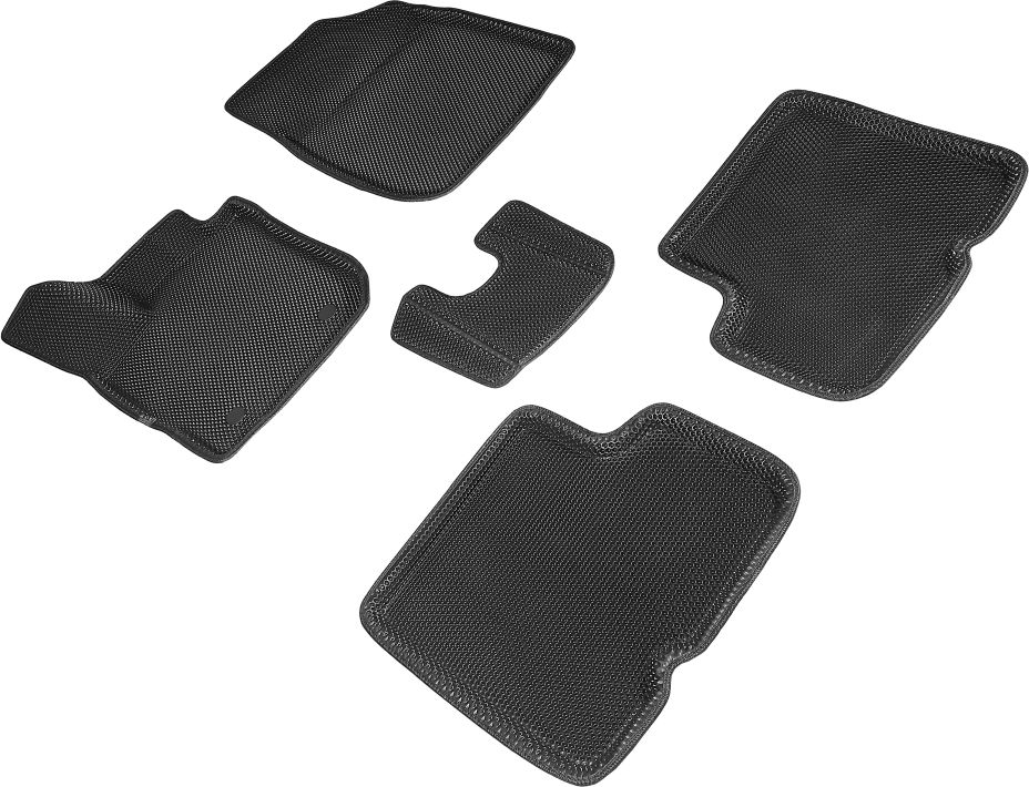 Коврики Seintex 3D EVA Соты для салона Renault Logan II рестайлинг 2018-2026 ЧЕРНЫЕ. Артикул 97562