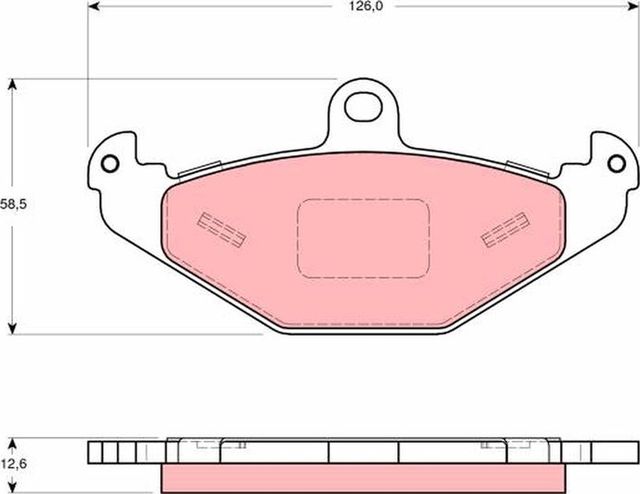 Тормозные колодки TRW задние для Lotus Exige I 2000-2012. Артикул GDB1494