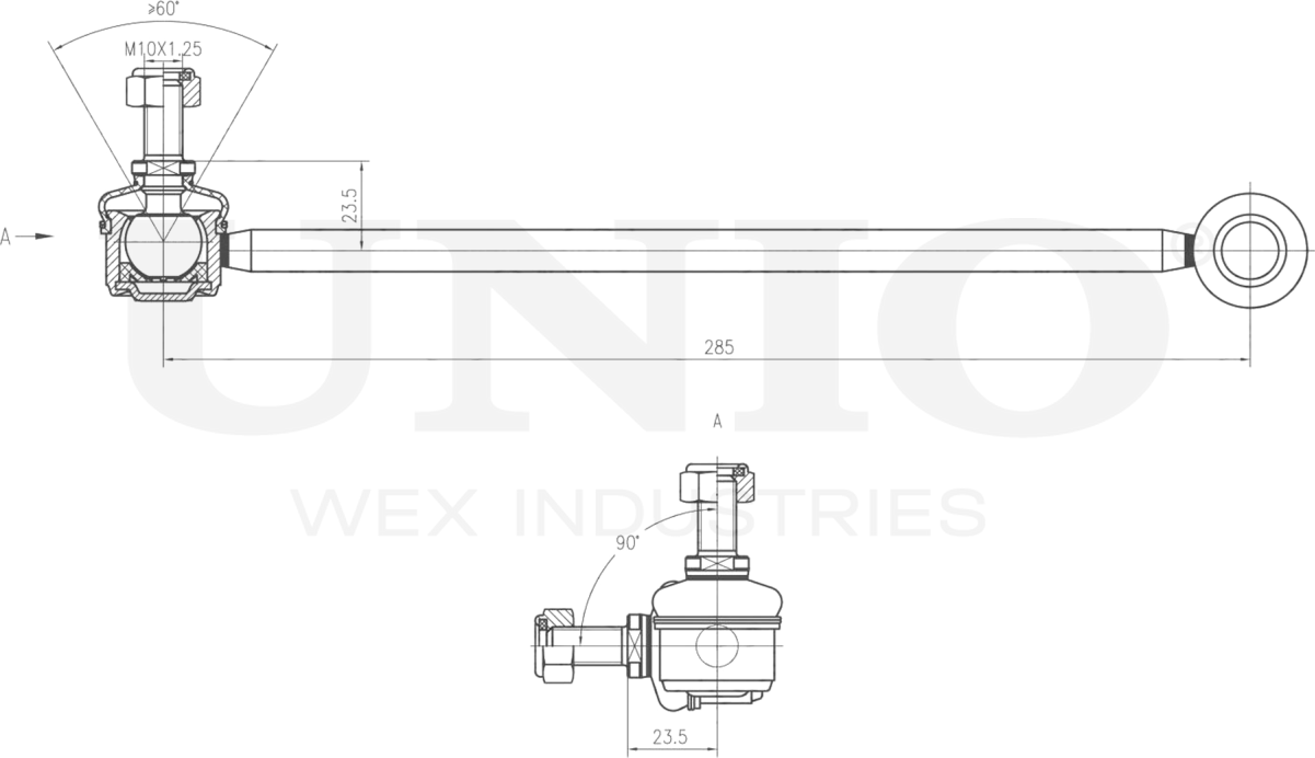 Тяга/стойка стабилизатора (Unio). Артикул SSP-50102
